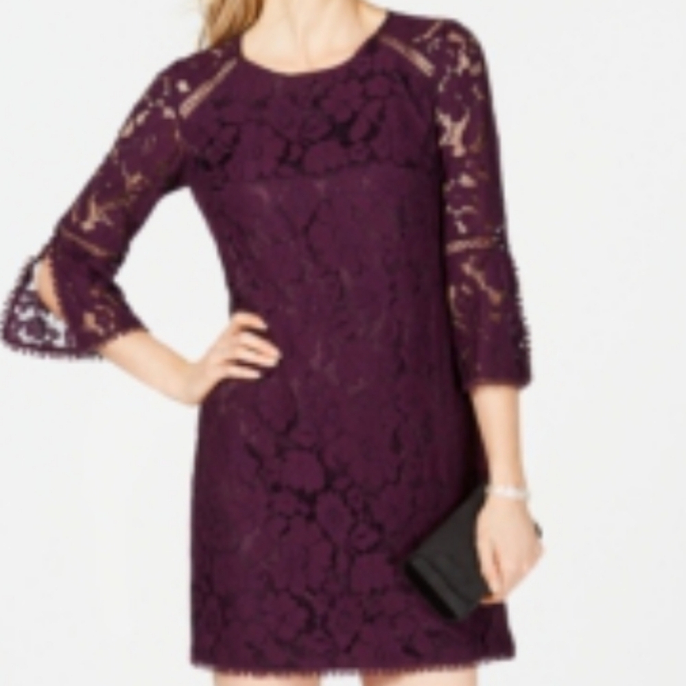 Vince Camuto Purple Lace Dress Size 6